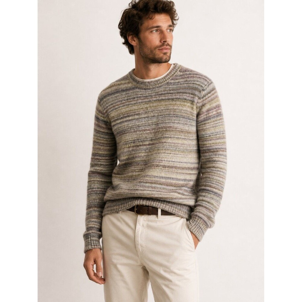 Sezane Octobre Éditions Wool Alpaca Marled Knit Sweater Made in Portugal Size XS